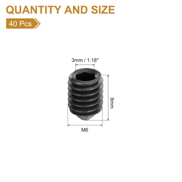 Uxcell Brass Grub Screws Self Tapping Cone Point Industrial-1