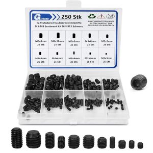 GARGENTOL Set Screws Carbon Steel Stainless Steel Assortment-0