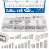 MroMax Stainless Steel Set Screws Assortment Kit 300 Pcs-0