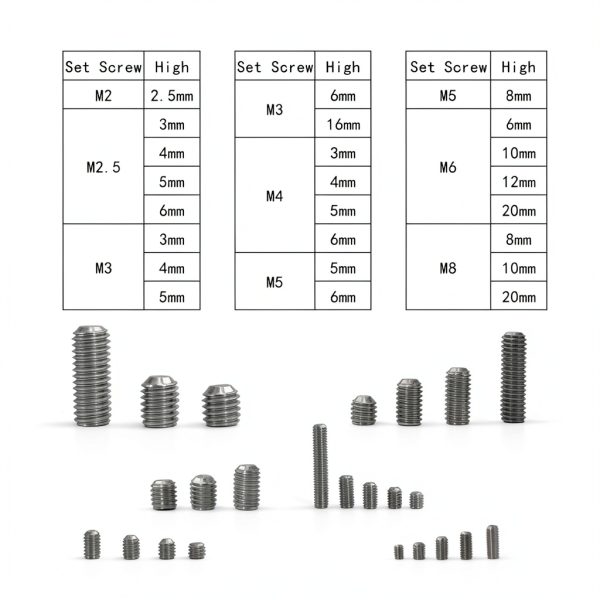 Aitoper 304 Stainless Steel Set Screws Assortment Kit-0