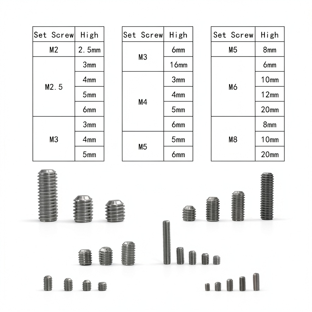 Aitoper stainless steel set screws assortment with hex wrenches