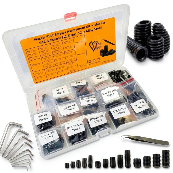FIXXELY Set Screws High Strength Alloy Steel Kit-0