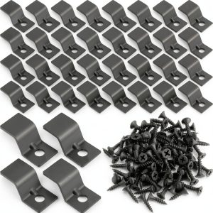 Ferraycle Z Clips Steel Table Fasteners Black 100 Pieces-0