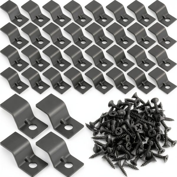 Ferraycle Z Clips Steel Table Fasteners Black 100 Pieces-0