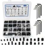 Zuorery Set Screws 830 Pcs Alloy Steel Assortment Kit-0