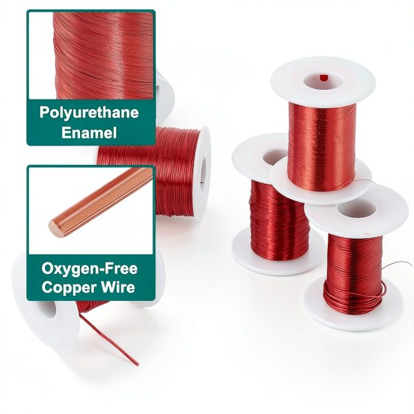 Magnet Wire 36 AWG Enamelled Copper by MECCANIXITY – 1lb 155°C Coil-2