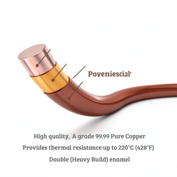 Emtel 20 AWG Magnet Wire 5 lb 99.9% Pure Copper 220°C Thermal Class-4