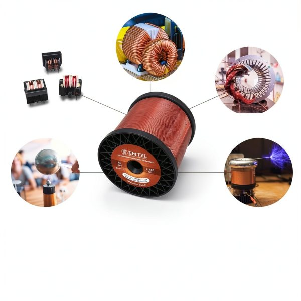Emtel 20 AWG Magnet Wire 5 lb 99.9% Pure Copper 220°C Thermal Class-2