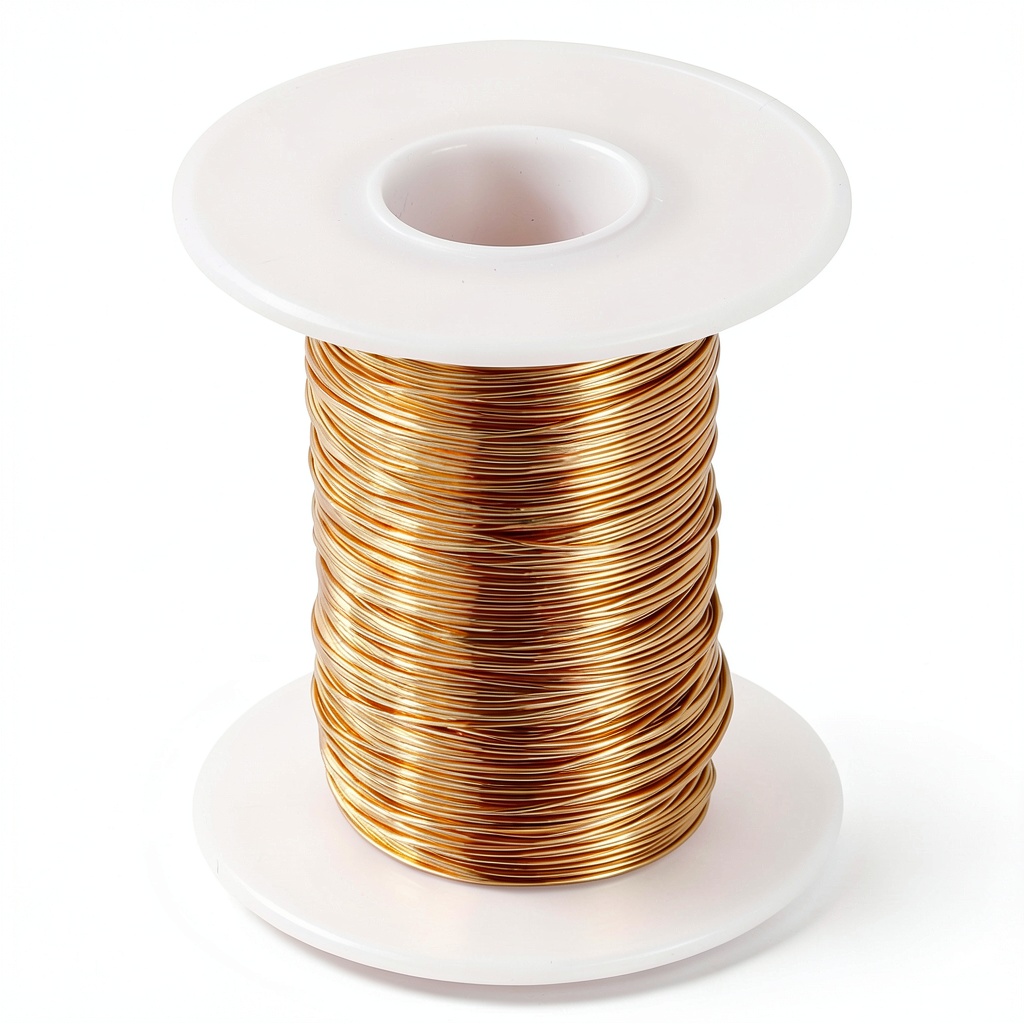 Installing Generic 24 AWG Magnet Wire, 24 Gauge Enamelled Copper Wire, 4 oz Magnetic Coil Wire for Transformer, Motor, Electric, 155C(311F) on a wooden desk
