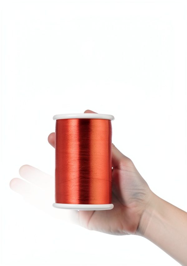 Magnet Wire, Enameled Copper Wire, 42 AWG, 1.0 Lbs, 51313' Length, 0.0026" Diameter, Red-1